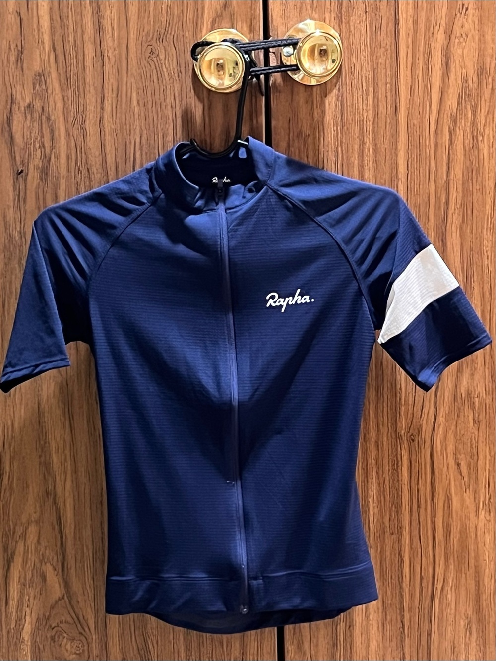 Rapha Navy Blue Cycling Jersey with White Sleeve Panel Women’s XXS